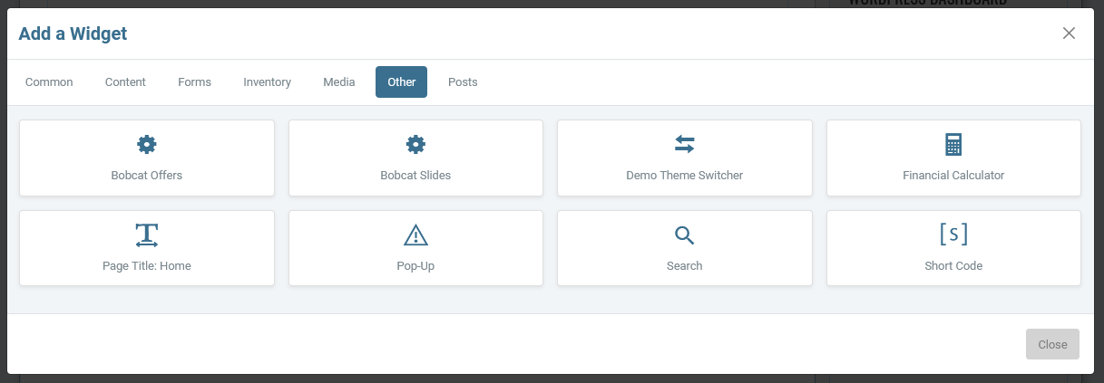 Add Other Widgets
